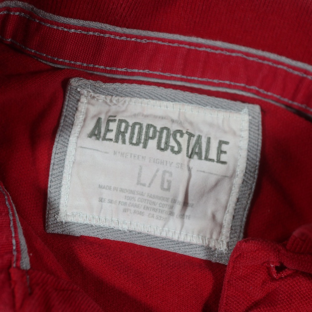 Aeropostale Red Short Sleeve Pique Polo Shirt - Picture 3 of 6
